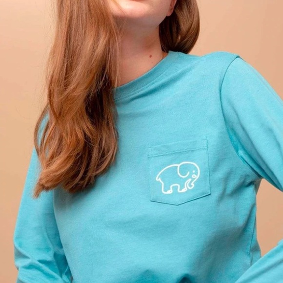 Ivory Ella Fit Doodle Long Sleeve Tee in Stillwater XXS - Picture 2 of 8